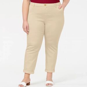 Tommy Hilfiger TH Flex Hampton Chino Pants Womens 22W Khaki Stretch NEW
